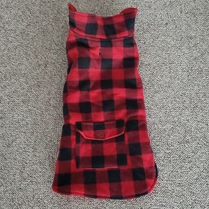 Buffalo plaid reversible dog jacket